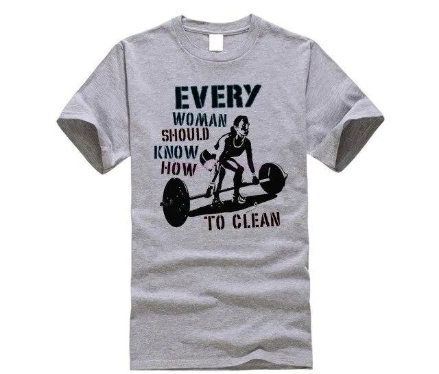 2019 Hot Sale Fashion Everyman ... Crossfit Trains Kettlebell Fitness Workout Grey T-Shirt Tee Shirt