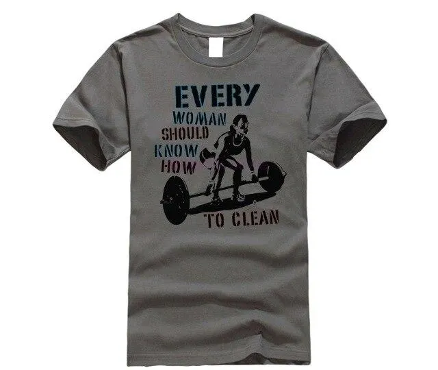 2019 Hot Sale Fashion Everyman ... Crossfit Trains Kettlebell Fitness Workout Grey T-Shirt Tee Shirt