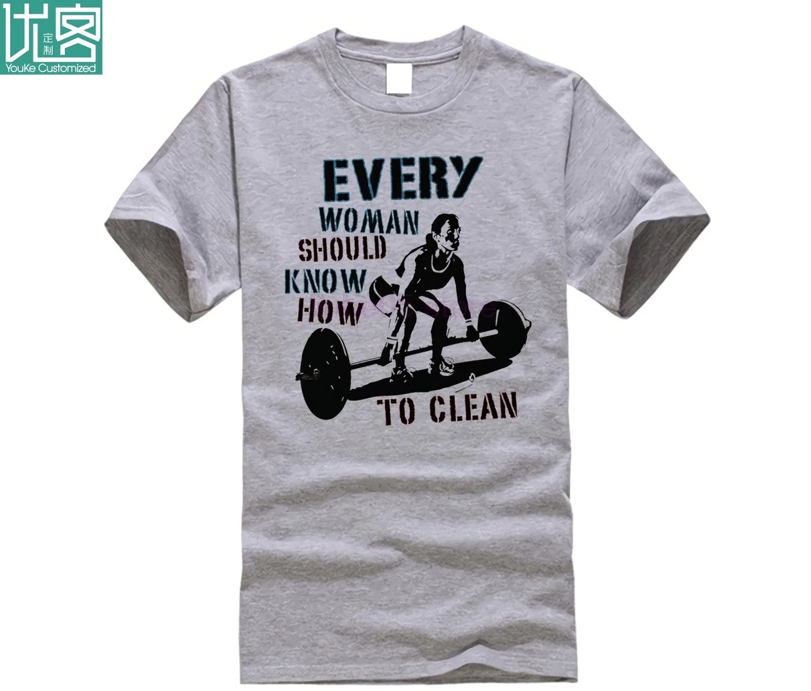 2019 Hot Sale Fashion Everyman ... Crossfit Trains Kettlebell Fitness Workout Grey T-Shirt Tee Shirt