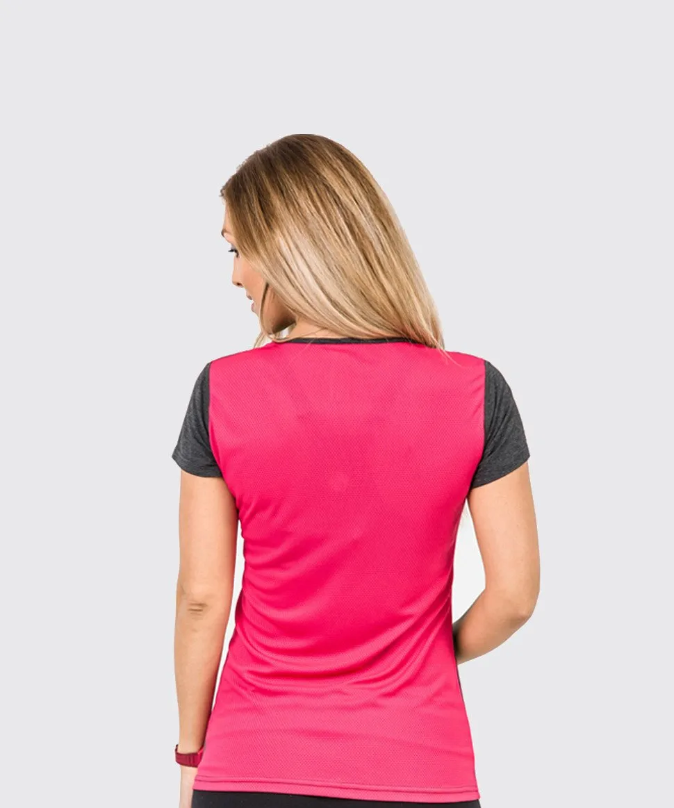 Active Workout Nursing Tee - Pink/Grey