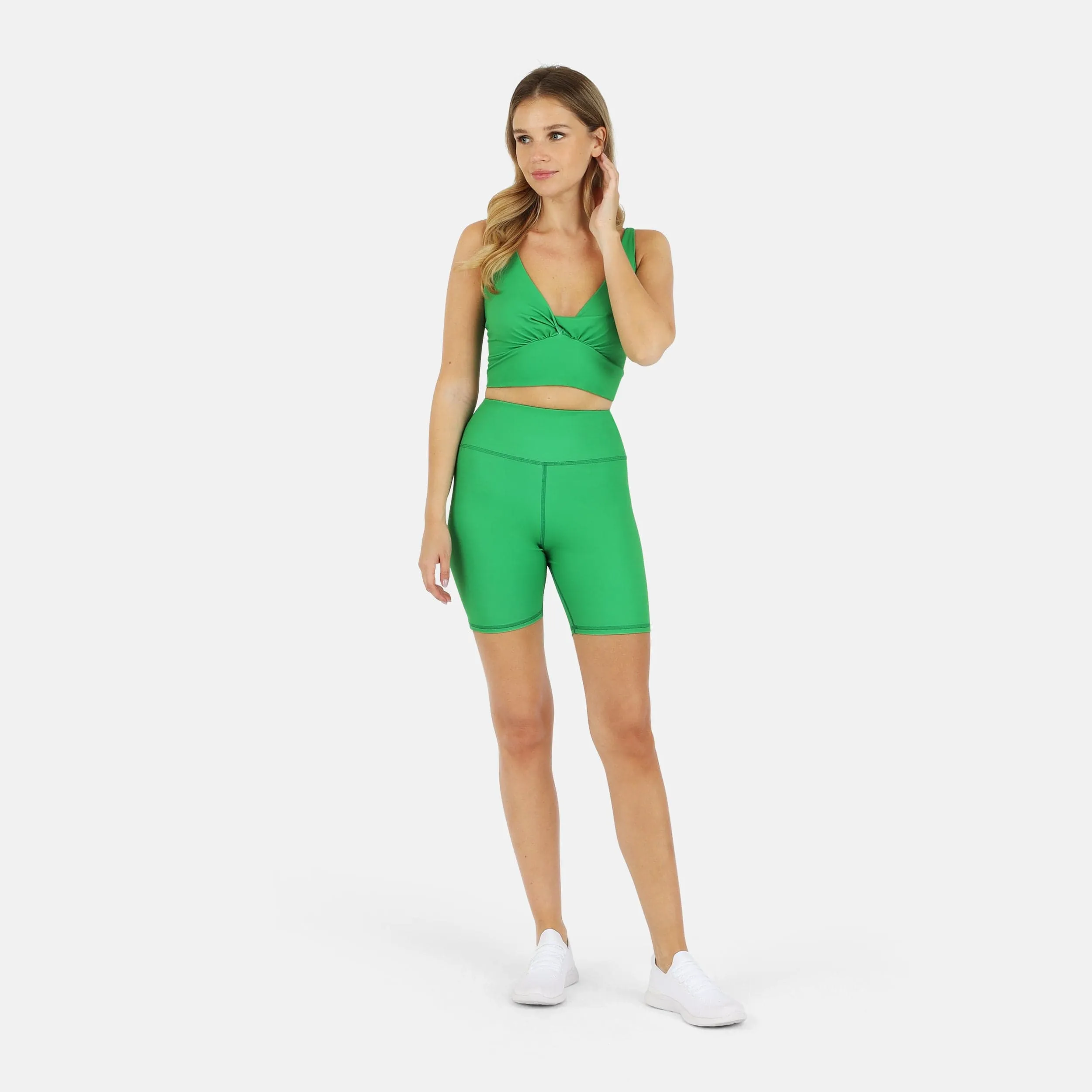 Ada Organic Cotton Biker Short - Kelly Green