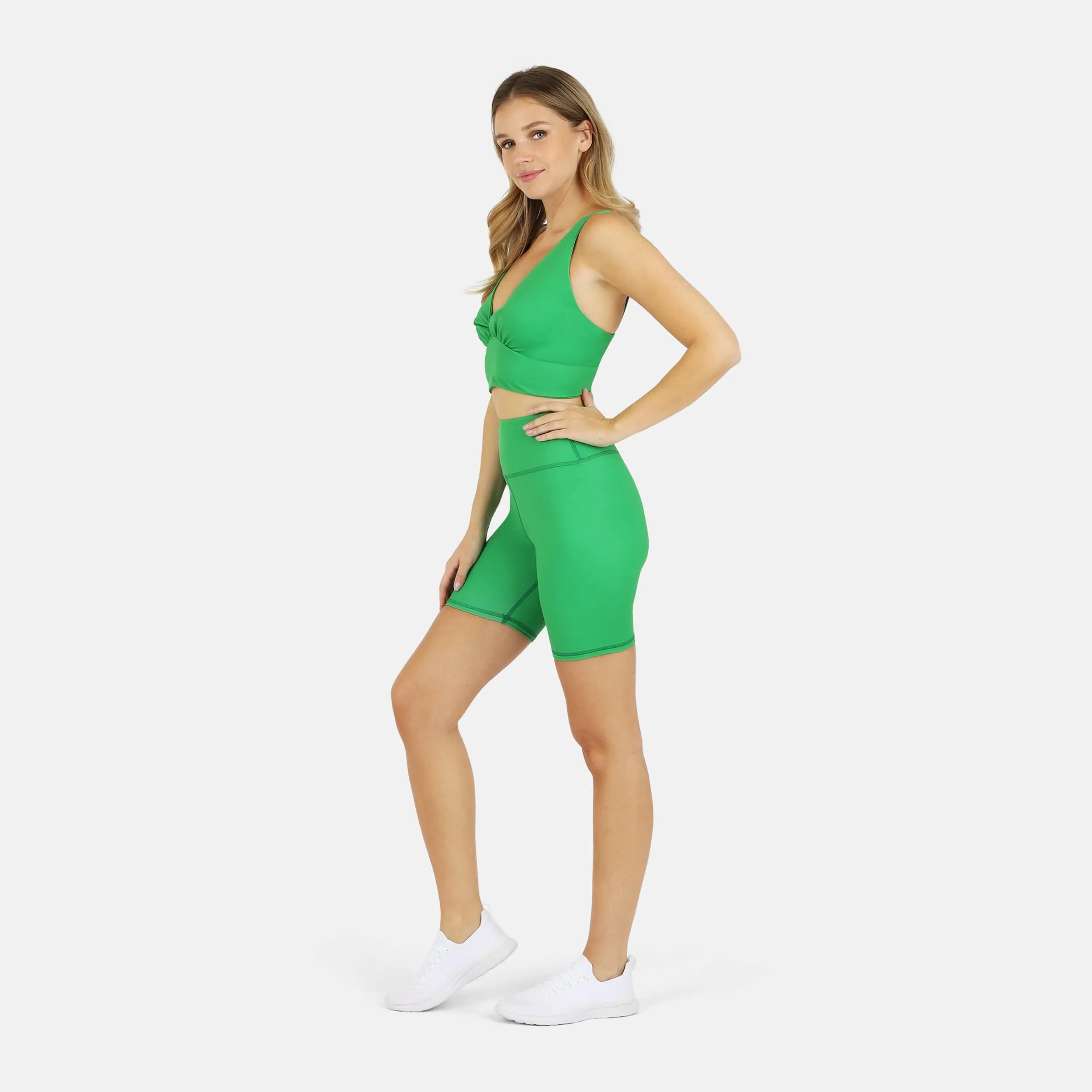 Ada Organic Cotton Biker Short - Kelly Green