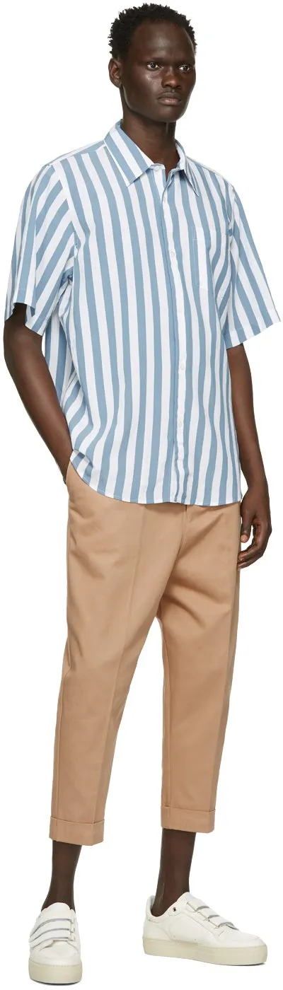 AMI Alexandre Mattiussi Beige Oversized Carrot Fit Trousers