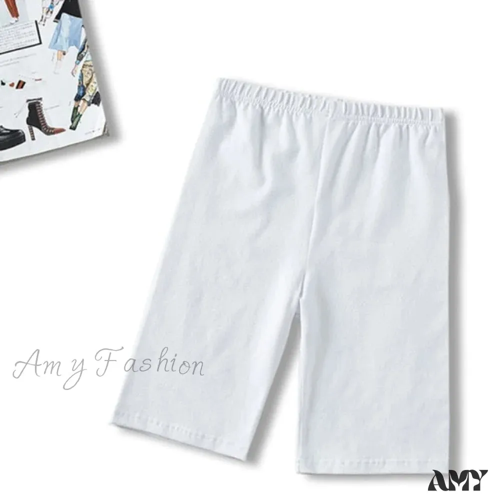 Amy Fashion - High Waist Fashion Biker Shorts