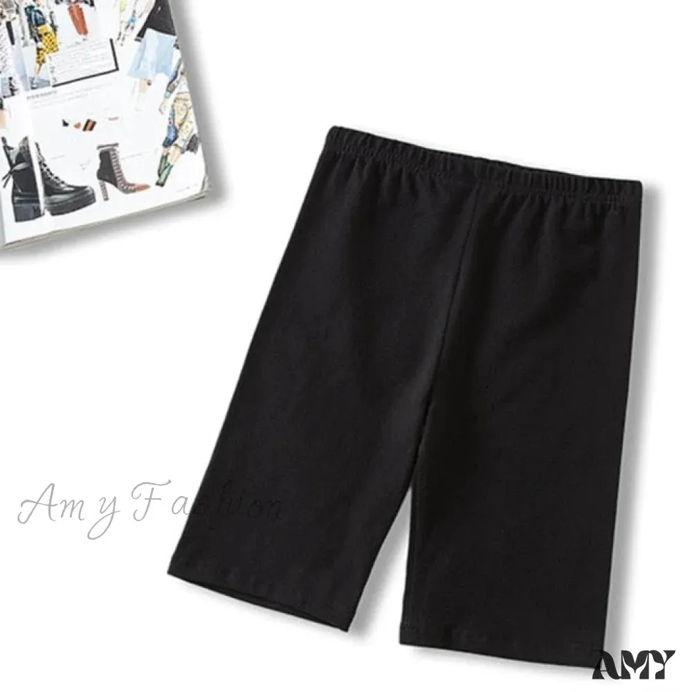 Amy Fashion - High Waist Fashion Biker Shorts