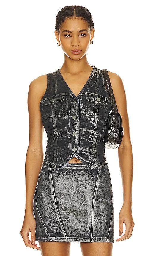 BLANKNYC Denim Vest in Black