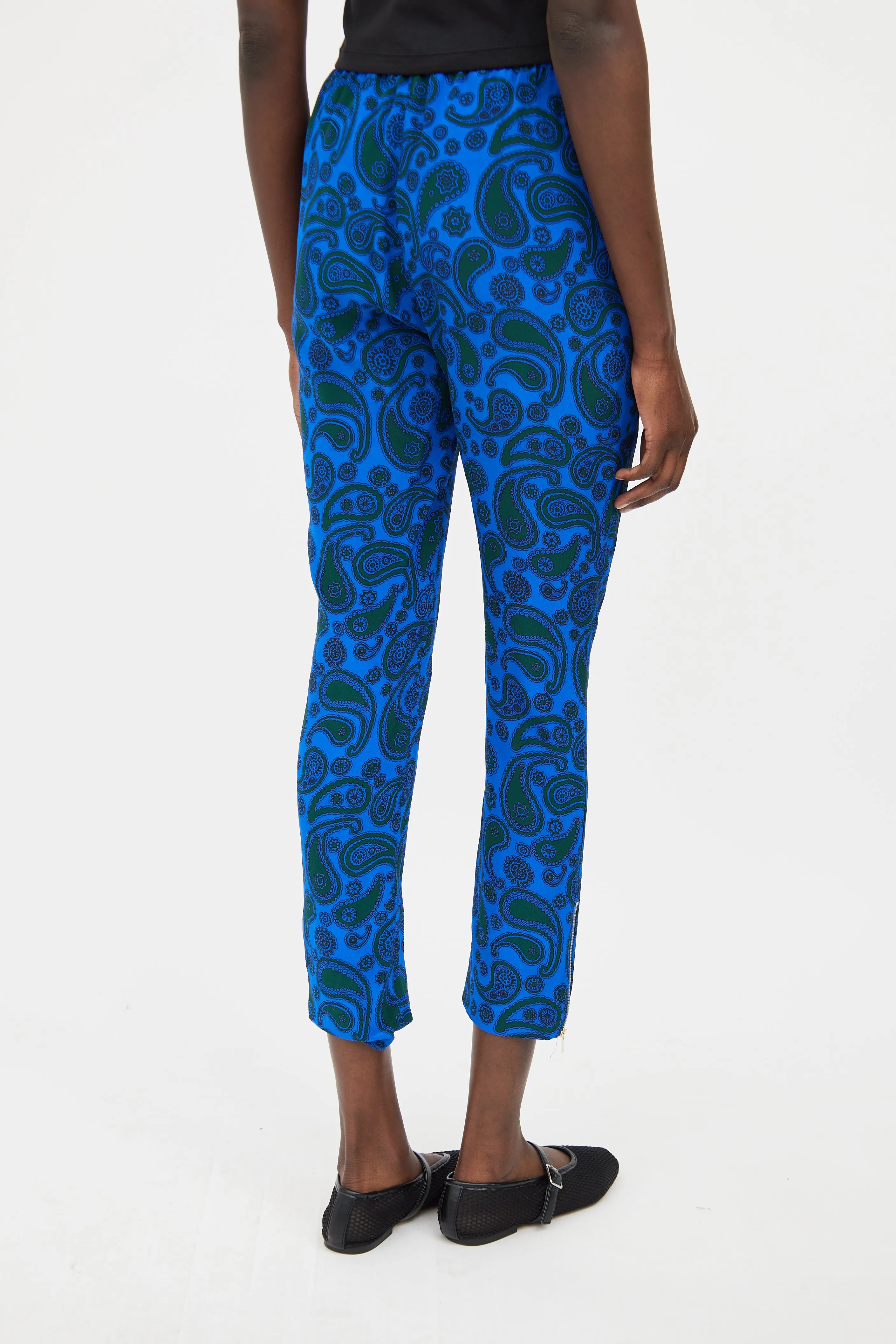 Blue & Green Silk Paisley Co-Ord Set