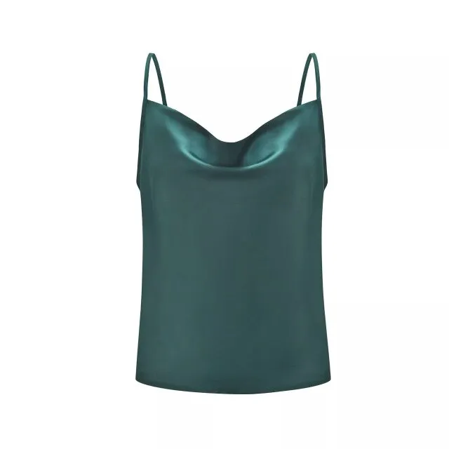 Chiffon Tank Top Summer Women Tops 2019New Style Sleeveless Top Camisoles One word collar Ladies Sling Tanks Top Plus size S-3XL