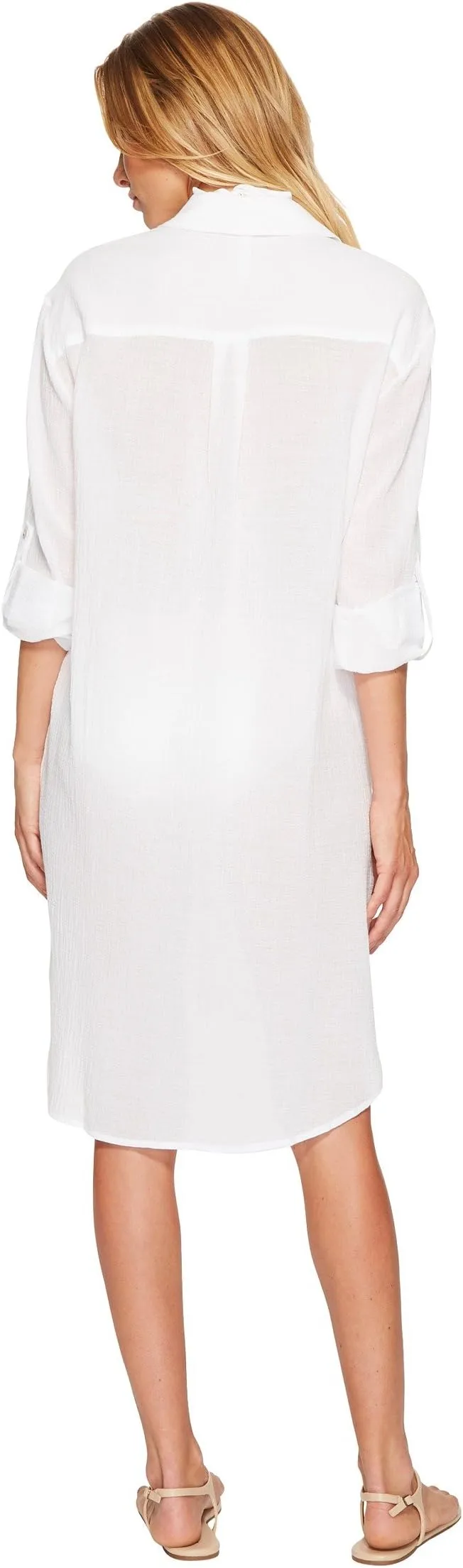 Crinkle Twill Beach Shirt Seafolly, white