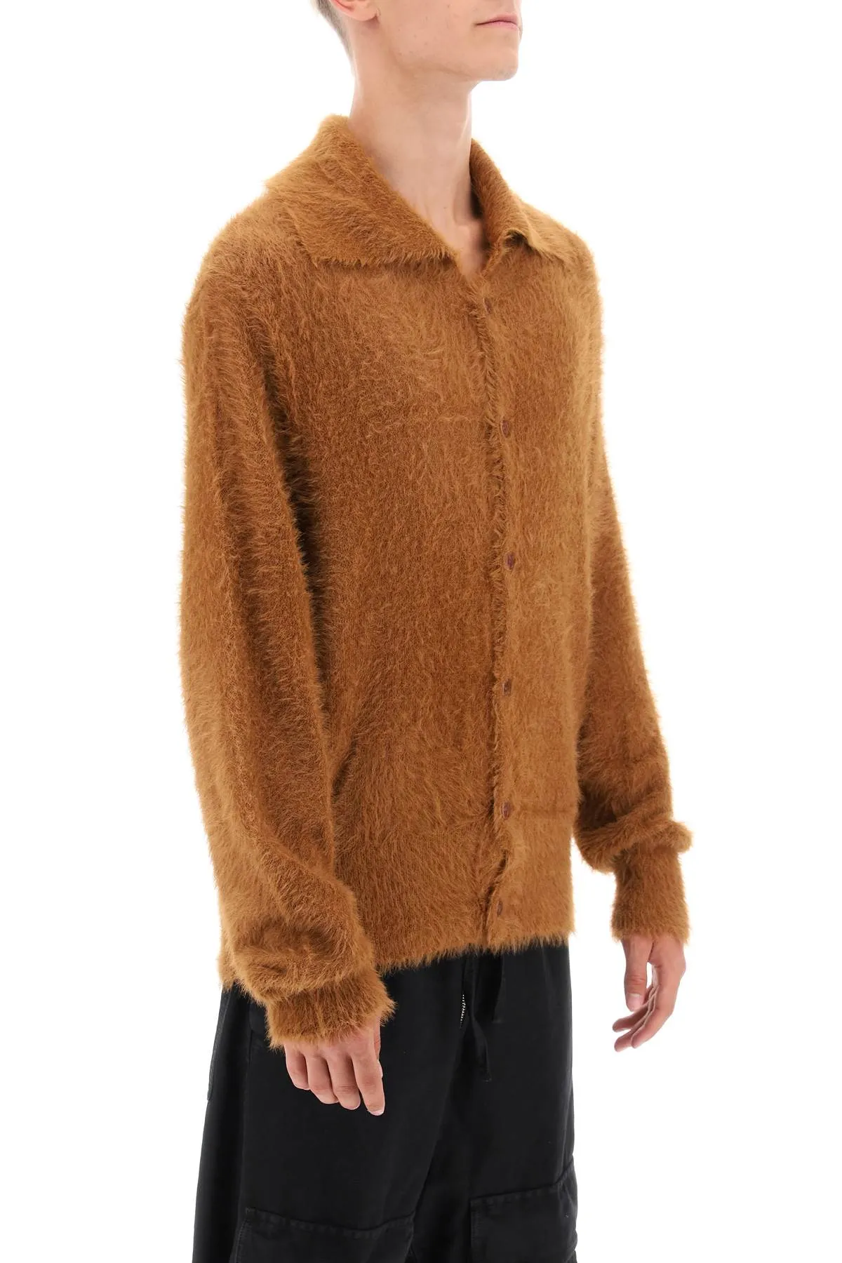 Dries van noten merdan fluffy cardigan