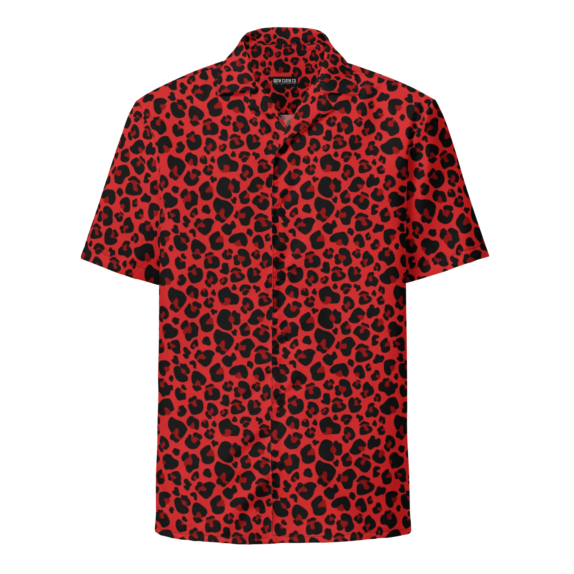 Feline Fever Red Cheetah Button-Up Shirt