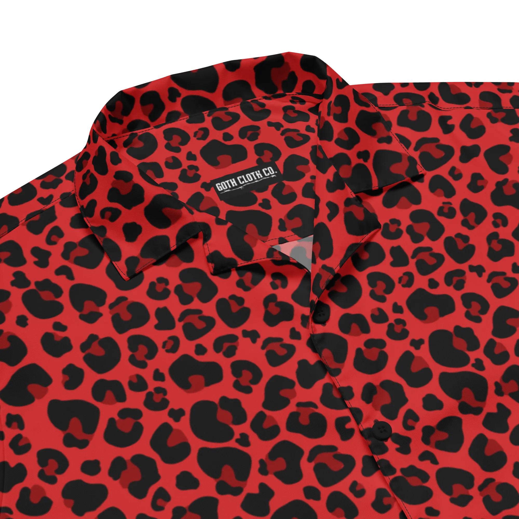 Feline Fever Red Cheetah Button-Up Shirt