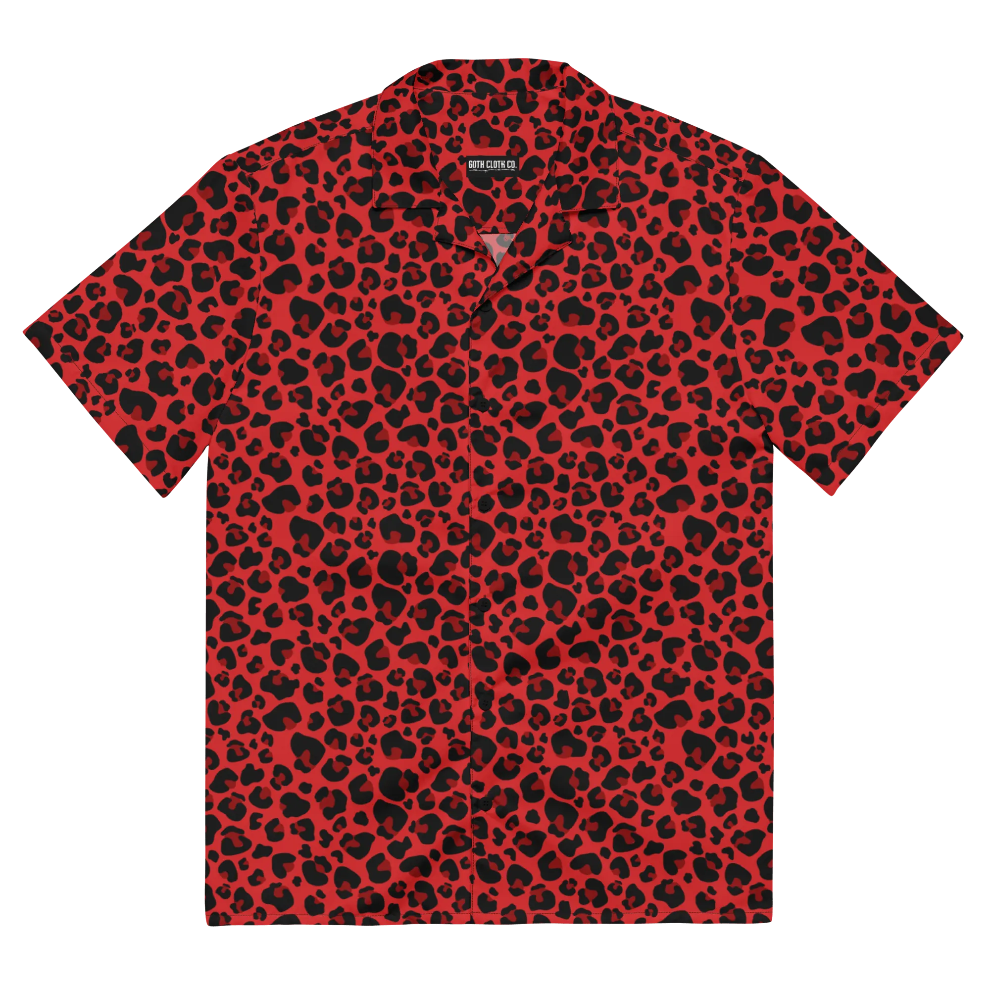 Feline Fever Red Cheetah Button-Up Shirt
