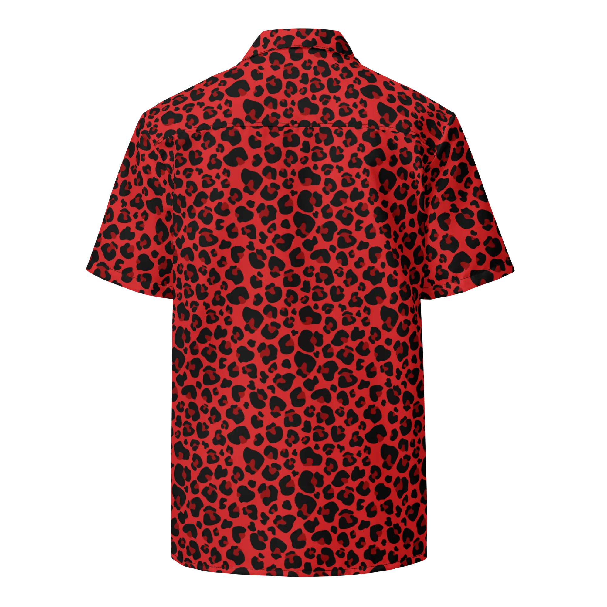 Feline Fever Red Cheetah Button-Up Shirt