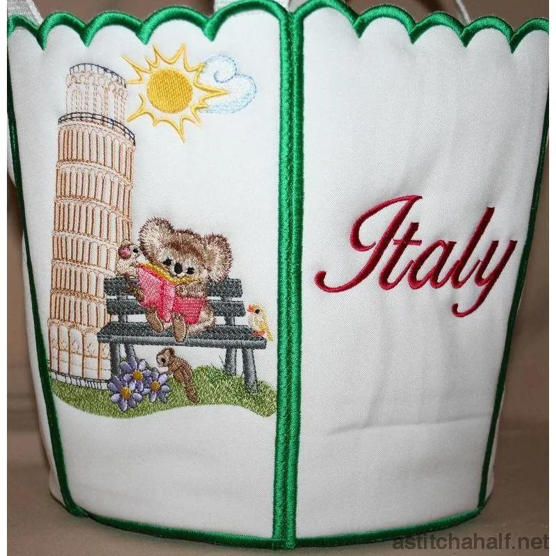 Fuzzy Italy Bucket Bin
