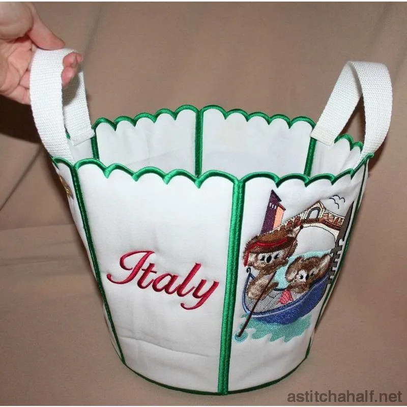 Fuzzy Italy Bucket Bin