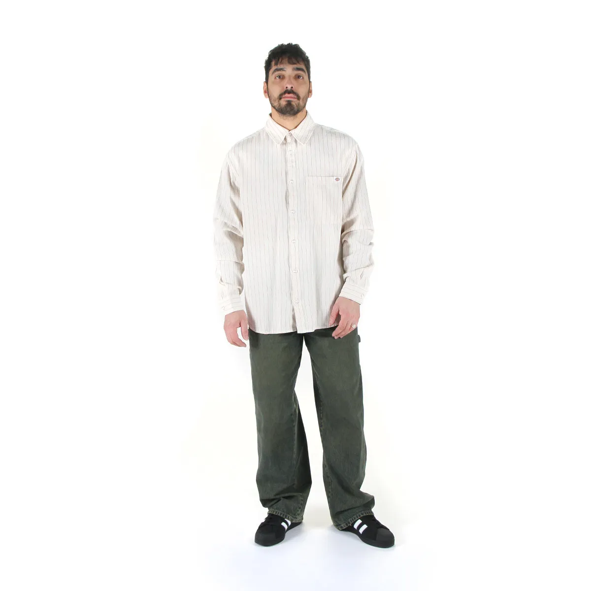 Hickory Stripe Button-Up Shirt