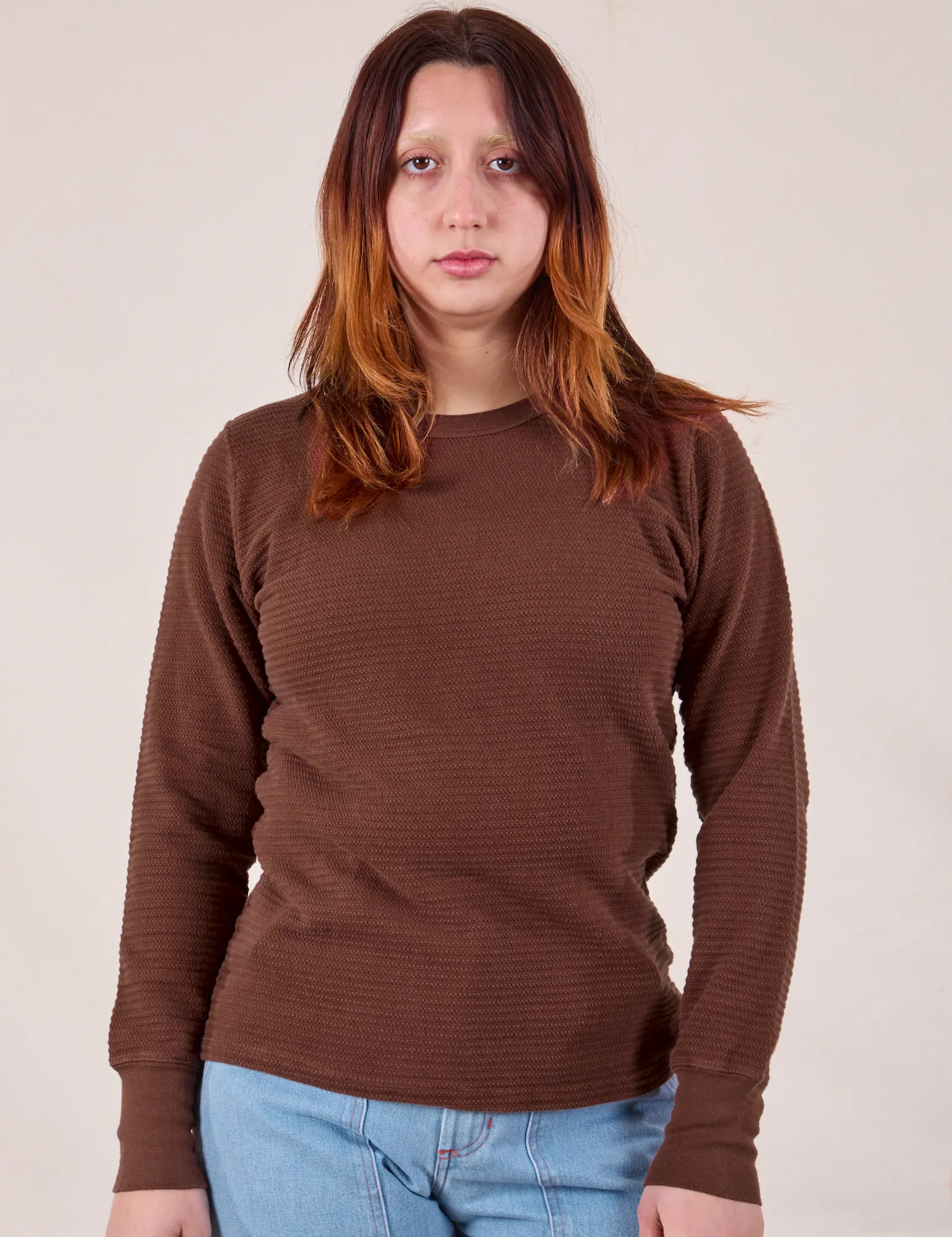 Honeycomb Thermal - Fudgesicle Brown
