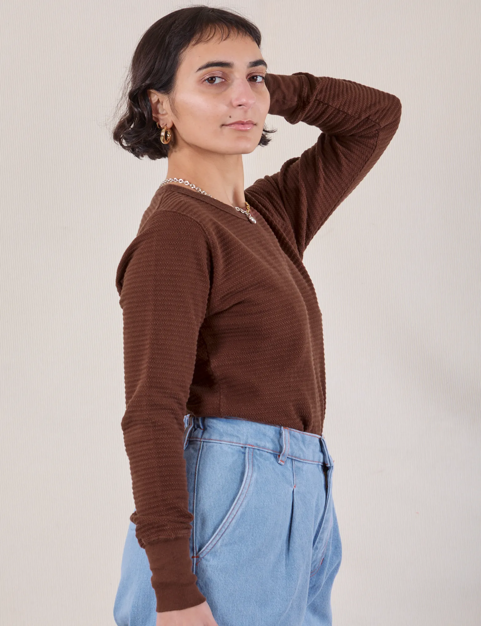 Honeycomb Thermal - Fudgesicle Brown