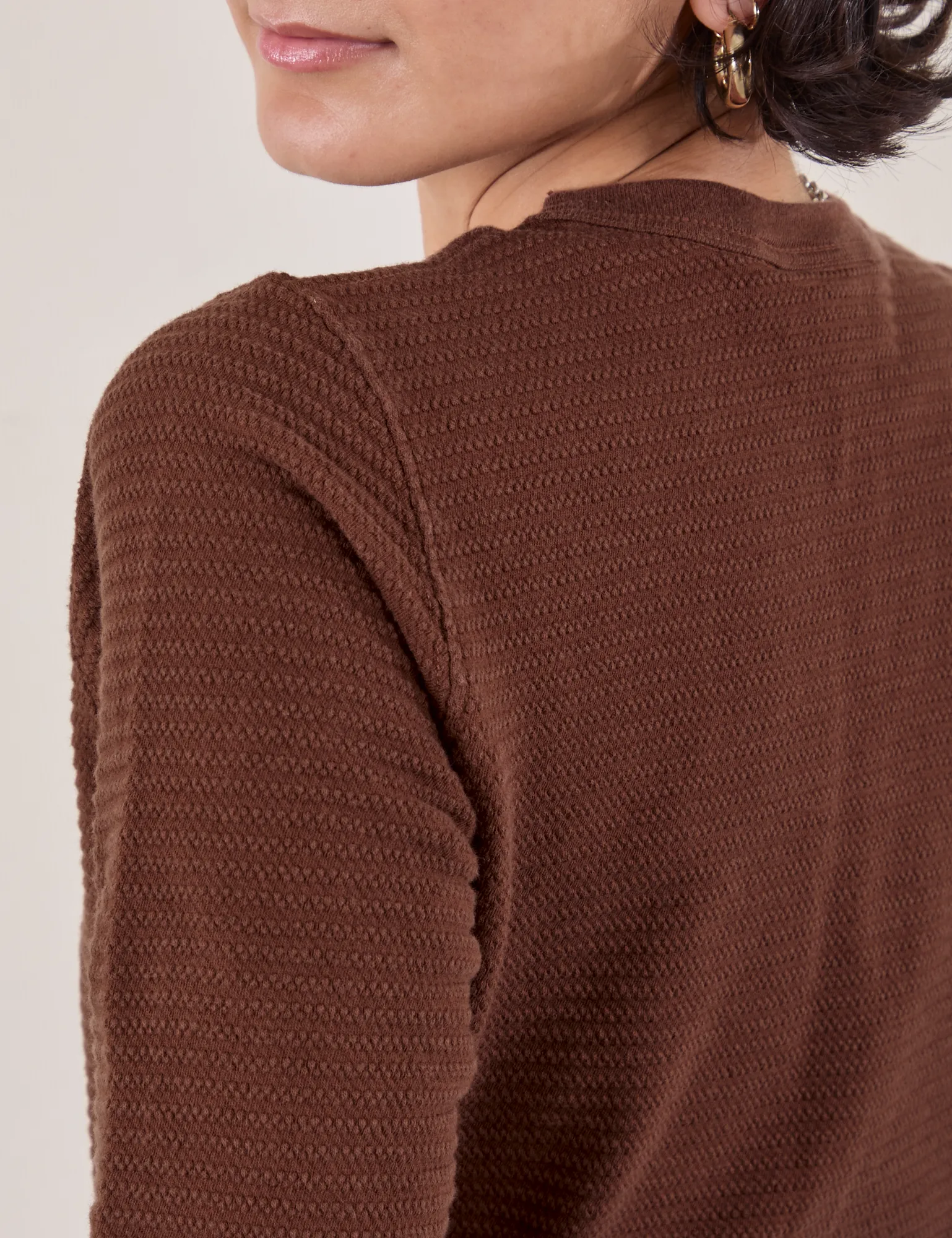 Honeycomb Thermal - Fudgesicle Brown