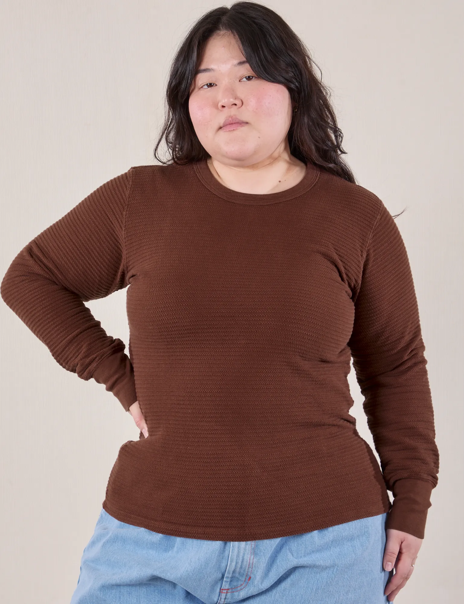 Honeycomb Thermal - Fudgesicle Brown