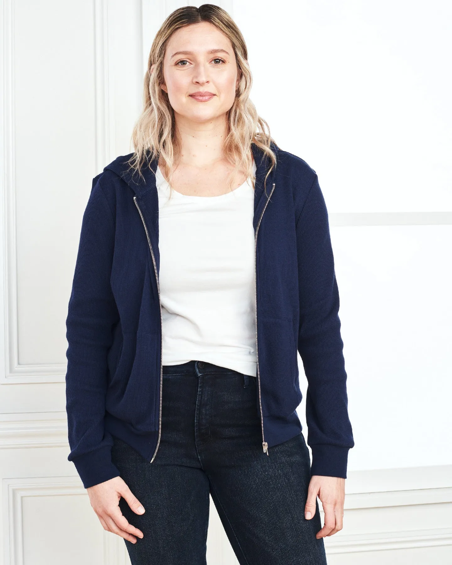Luxe Organic Waffle Thermal Hoodie