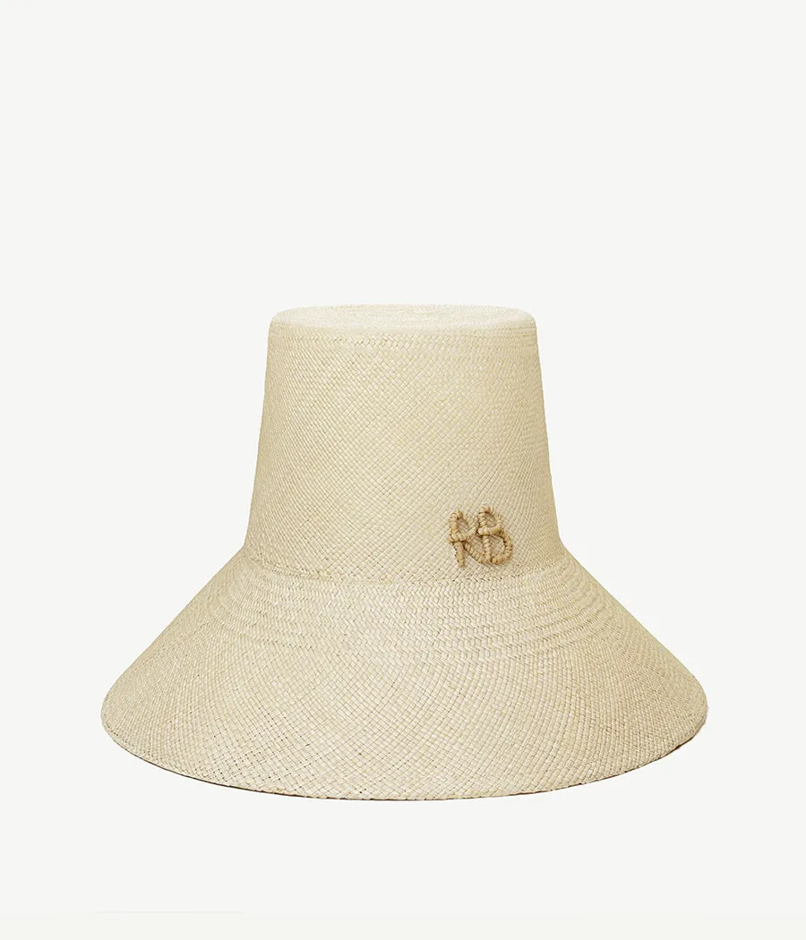 Monogram-embellished Wide Brim Hat