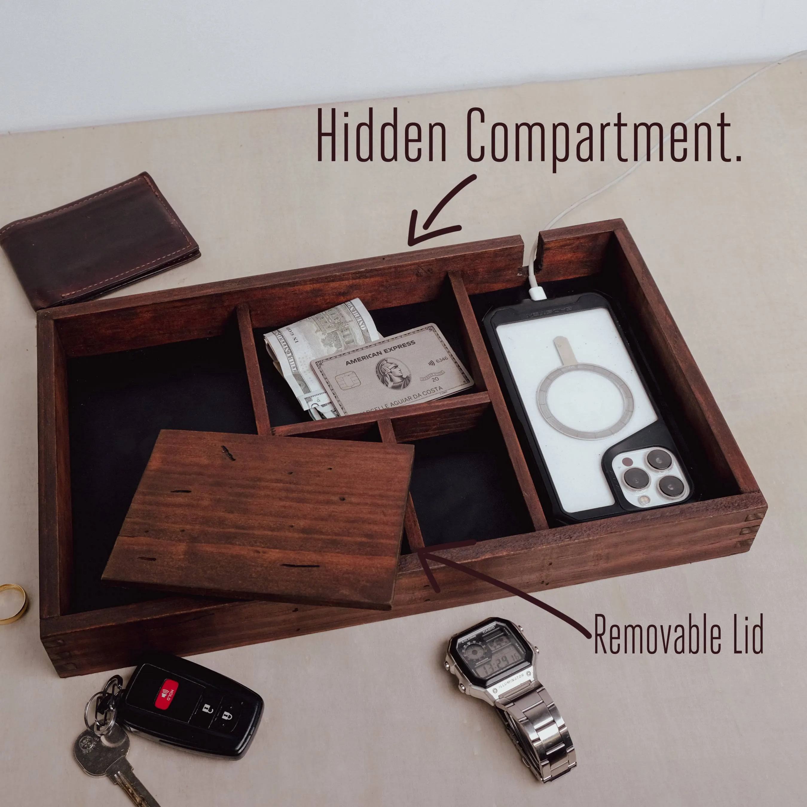 NightStand/Desk Organizer with Charging Station