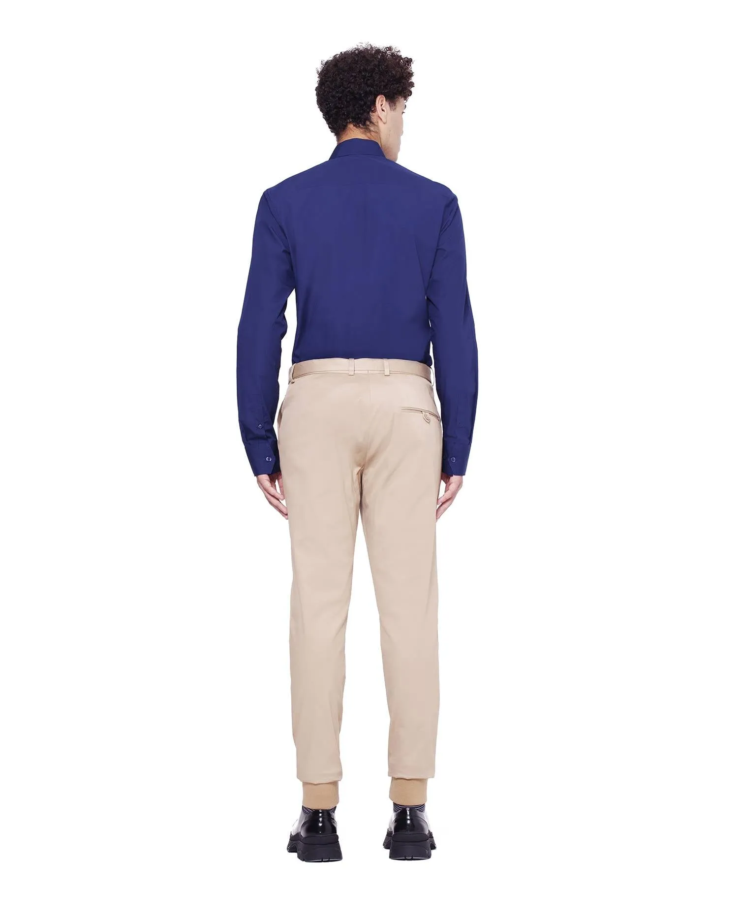 Ribbed Twill Trousers - Beige
