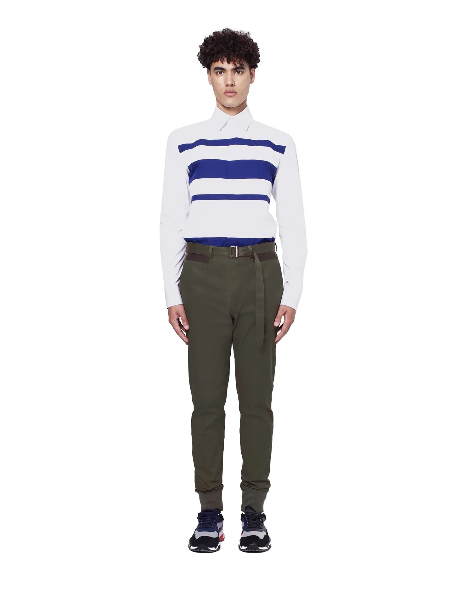 Ribbed Twill Trousers - Khaki