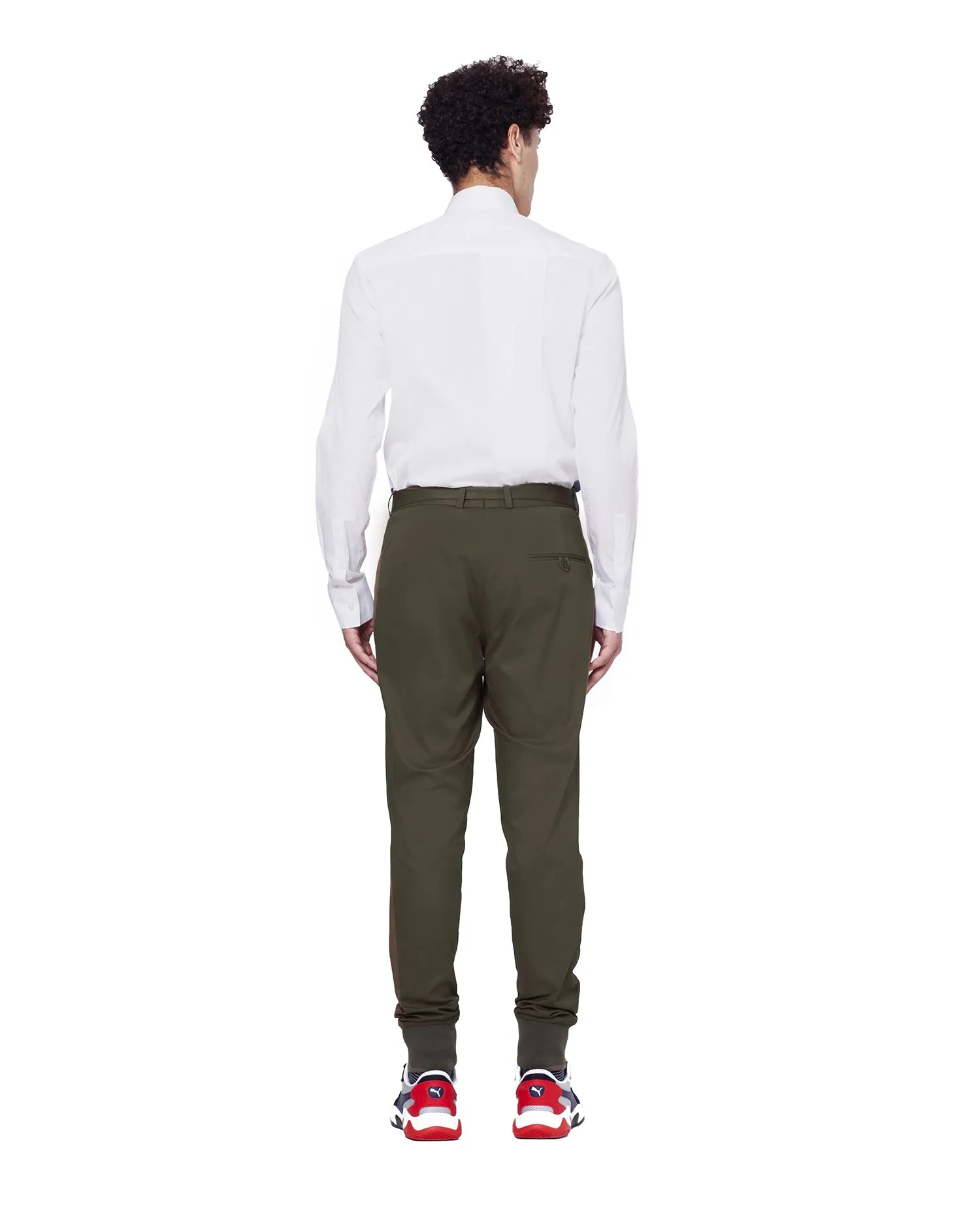 Ribbed Twill Trousers - Khaki