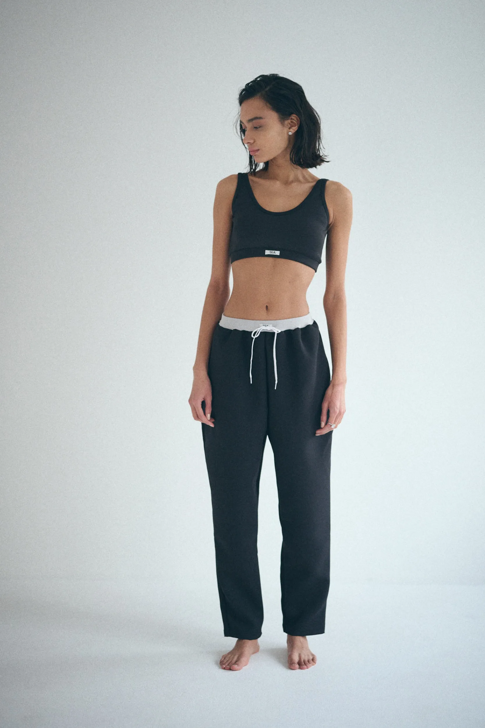 SEA TRIPLE FACED TAPERED EASY TROUSERS