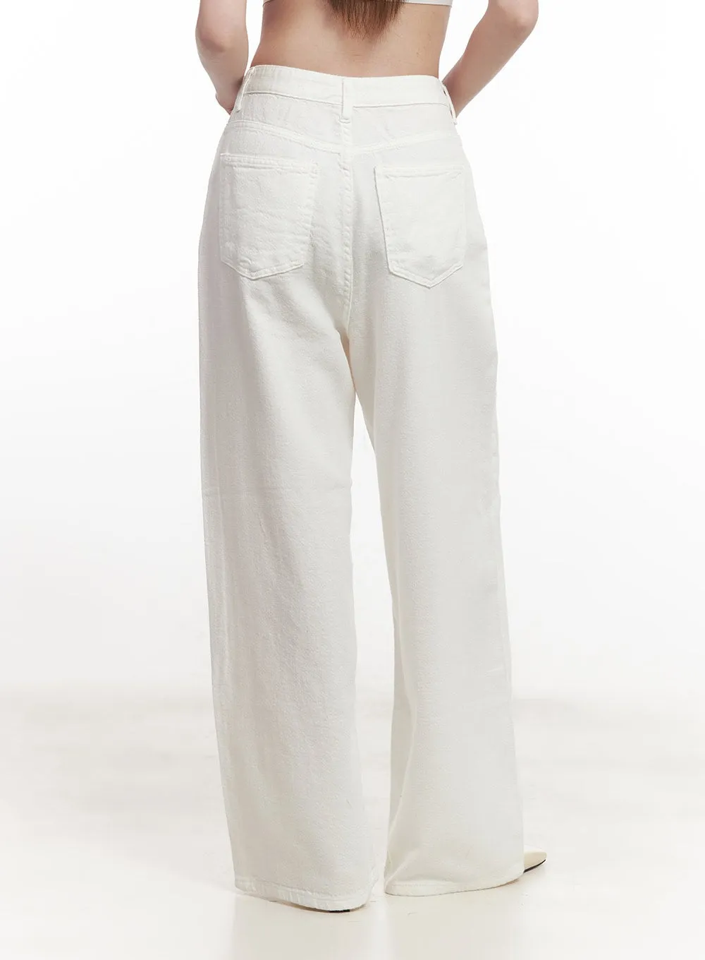 Solid Linen Wide-Leg Pants CA502