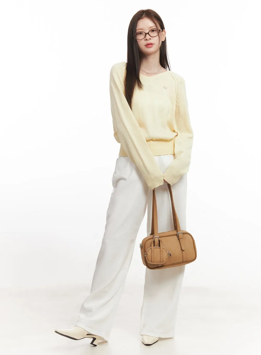 Solid Linen Wide-Leg Pants CA502