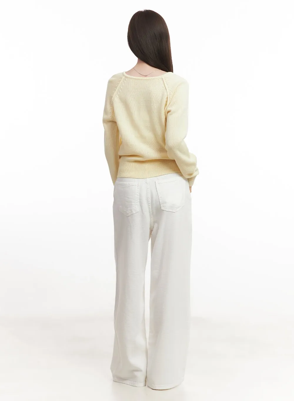 Solid Linen Wide-Leg Pants CA502