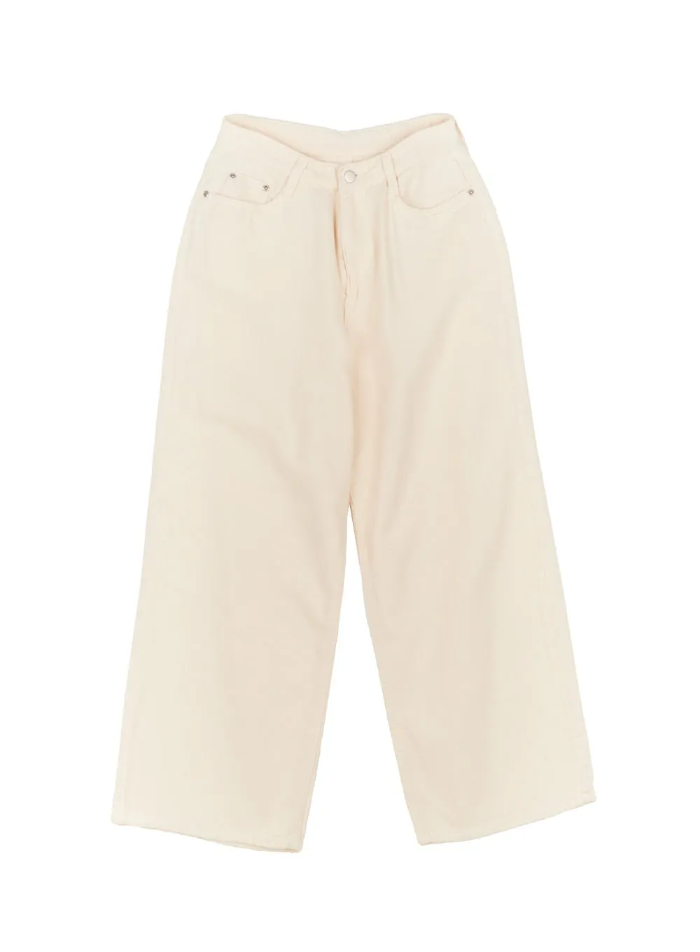 Solid Linen Wide-Leg Pants CA502
