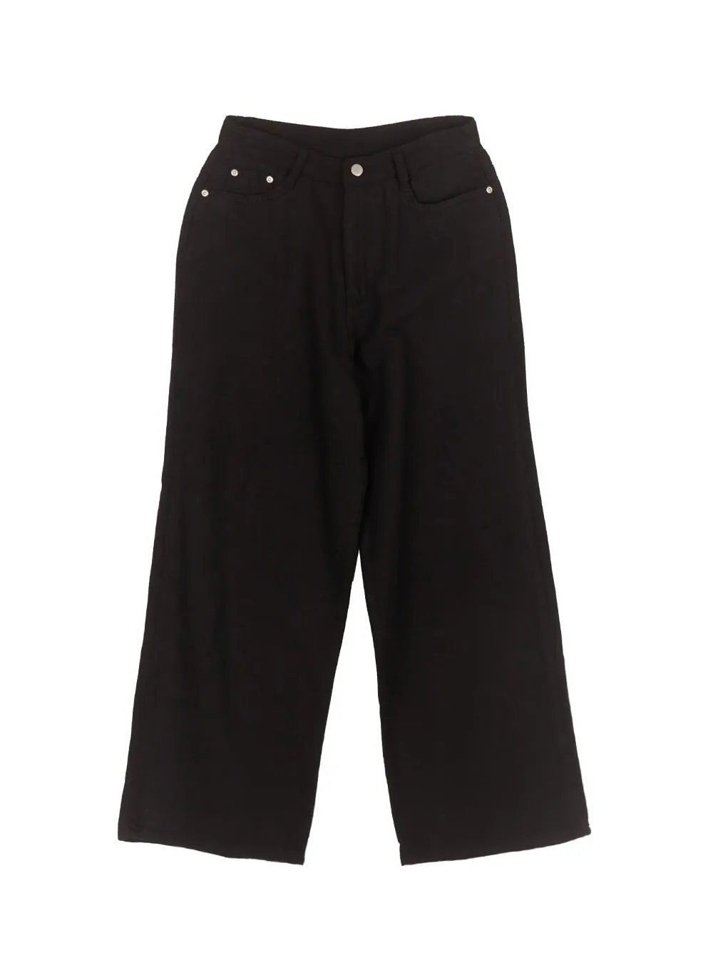 Solid Linen Wide-Leg Pants CA502