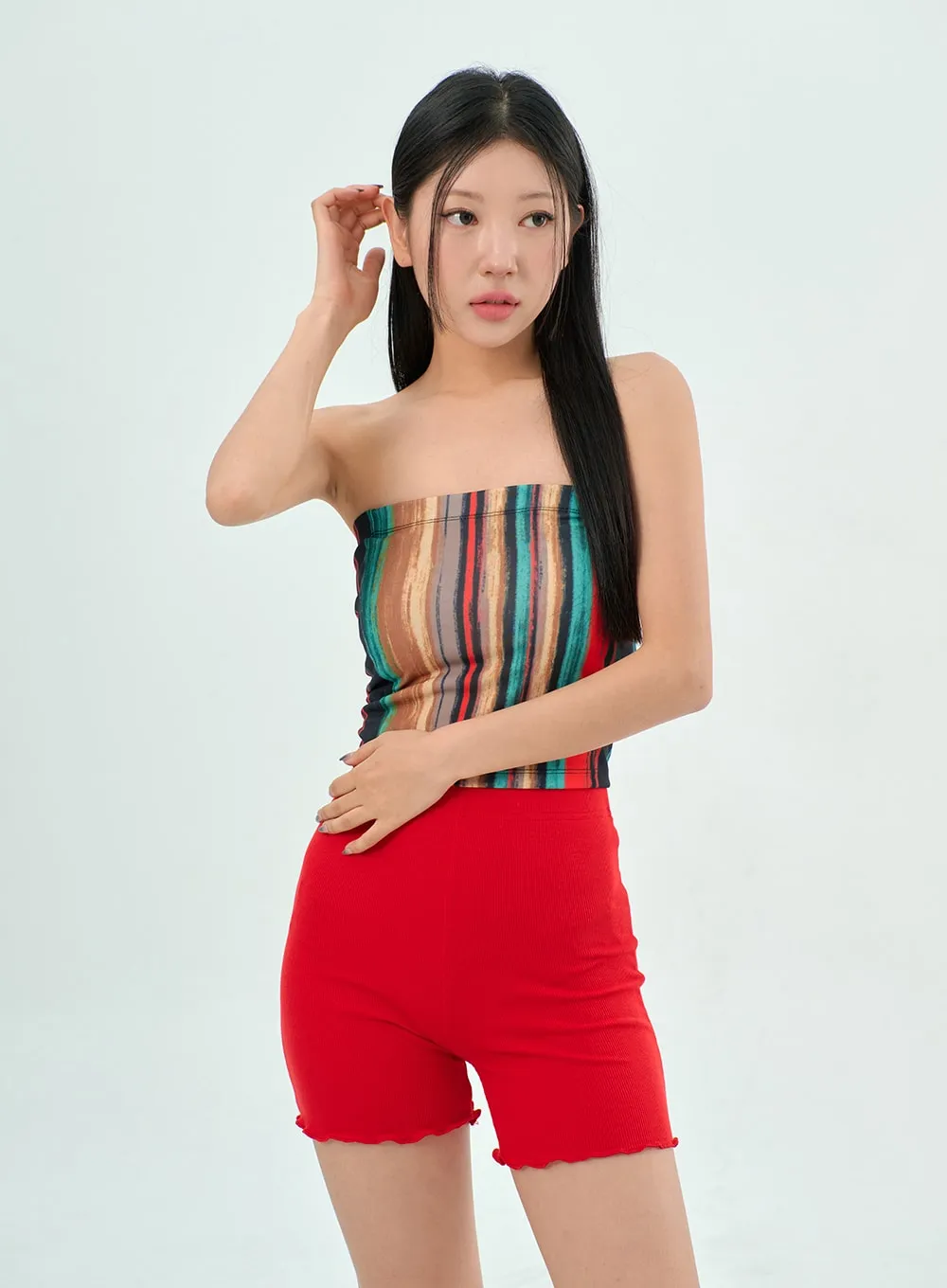 Wavy Biker Shorts BY303