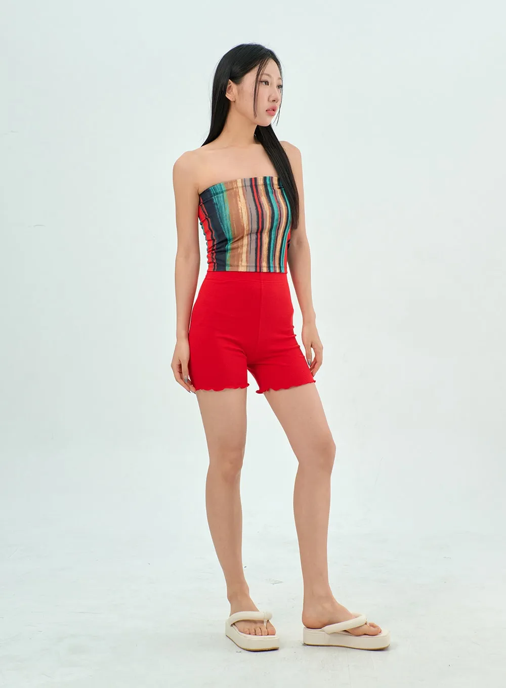 Wavy Biker Shorts BY303